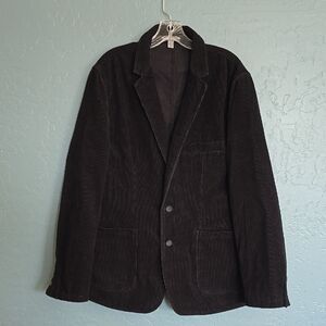 Martin Gordon Black Corduroy Cotton Blazer